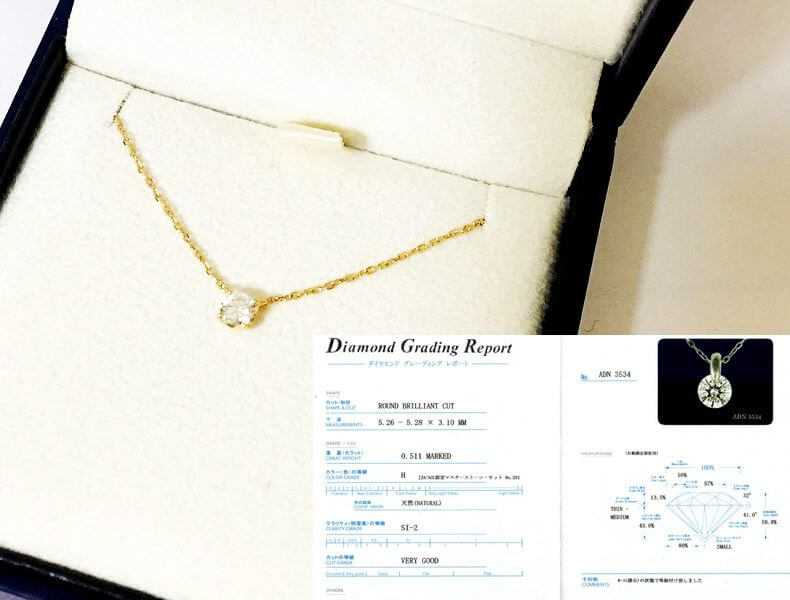 海外で買った、イニシャルが入っている、鑑定書、鑑別書、保証書がない