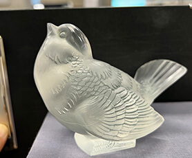 ルネ・ラリック　すずめ　陰刻サイン R.Lalique