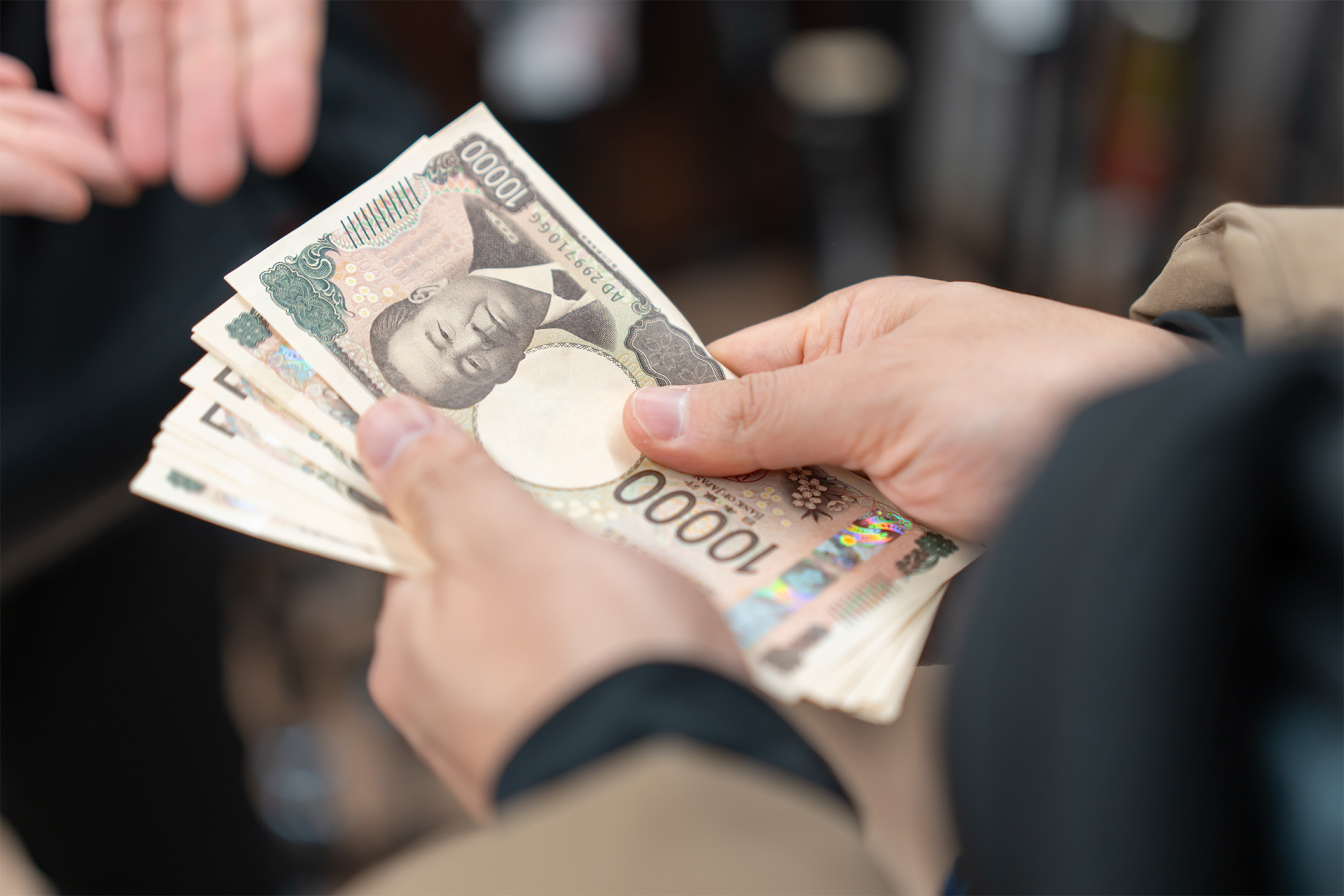 その場で現金お渡し