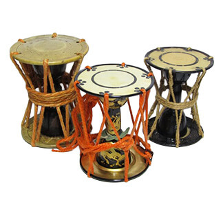 小鼓（鉋目・金蒔絵・桜流水）