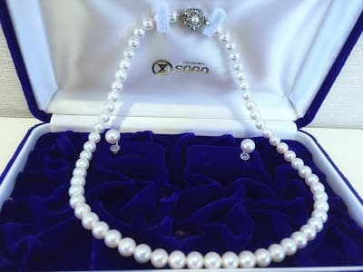 パールのネックレス＆イヤリング【徳島田宮店】 徳島県徳島市にあるザ・ゴールド 徳島田宮店（※徳島安宅店に移転いたしました）の画像1