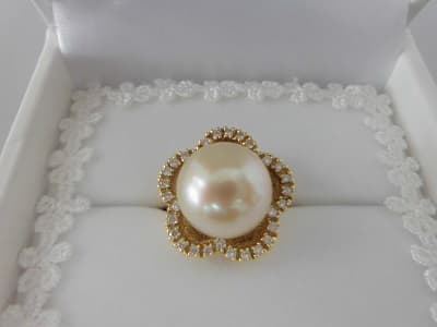 パールのリング　【新居浜北新町店】 愛媛県新居浜市にあるザ・ゴールド 新居浜北新町店の画像1