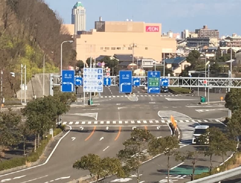 今治インターチェンジ方面からお越しの場合