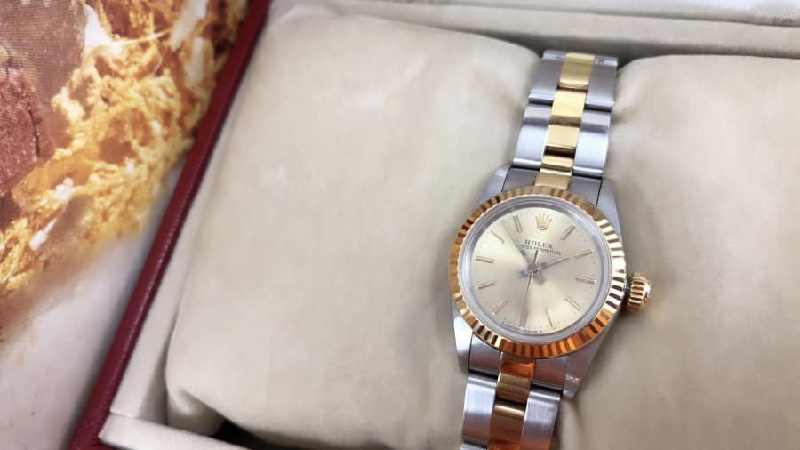 ロレックス　オイスターパーペチュアルの買取実績　【今治鳥生店/愛媛県/今治市】 愛媛県今治市にあるザ・ゴールド 今治鳥生店の画像1