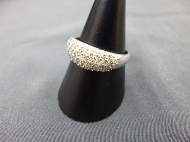 プラチナ900ダイヤ付きリング【四国中央店】 愛媛県四国中央市にあるザ・ゴールド 四国中央店の画像1