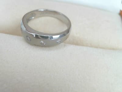 プラチナ900ダイヤ付きリング【福山東店】 広島県福山市にあるザ・ゴールド 福山東店の画像1