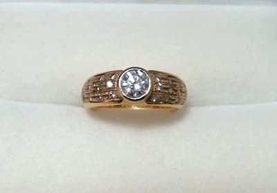 18金ダイヤモンドリング【136号三島店】 静岡県三島市にあるザ・ゴールド 136号三島店の画像1