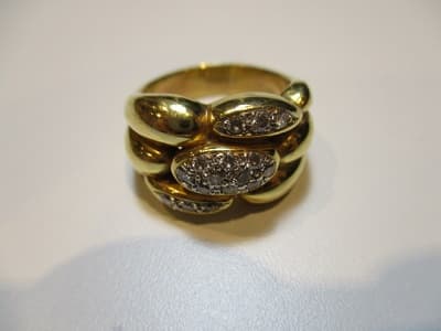 18金　ダイヤ付きリング【136号三島店】 静岡県三島市にあるザ・ゴールド 136号三島店の画像1