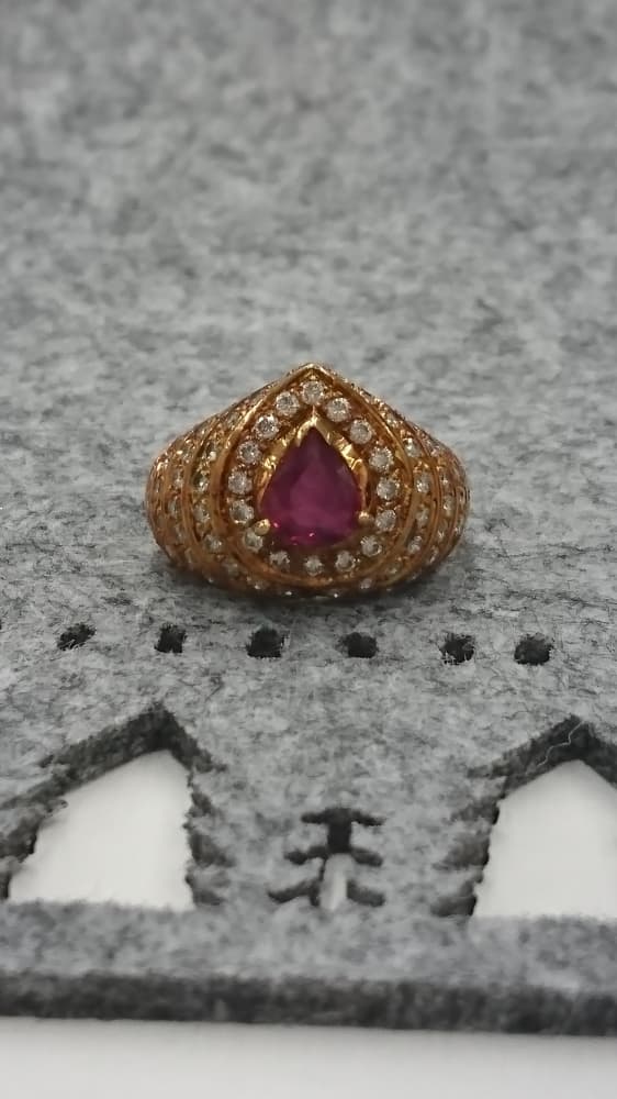 ルビー・ダイヤK18リングの買取実績【136号三島店/静岡県/三島市】 静岡県三島市にあるザ・ゴールド 136号三島店の画像1