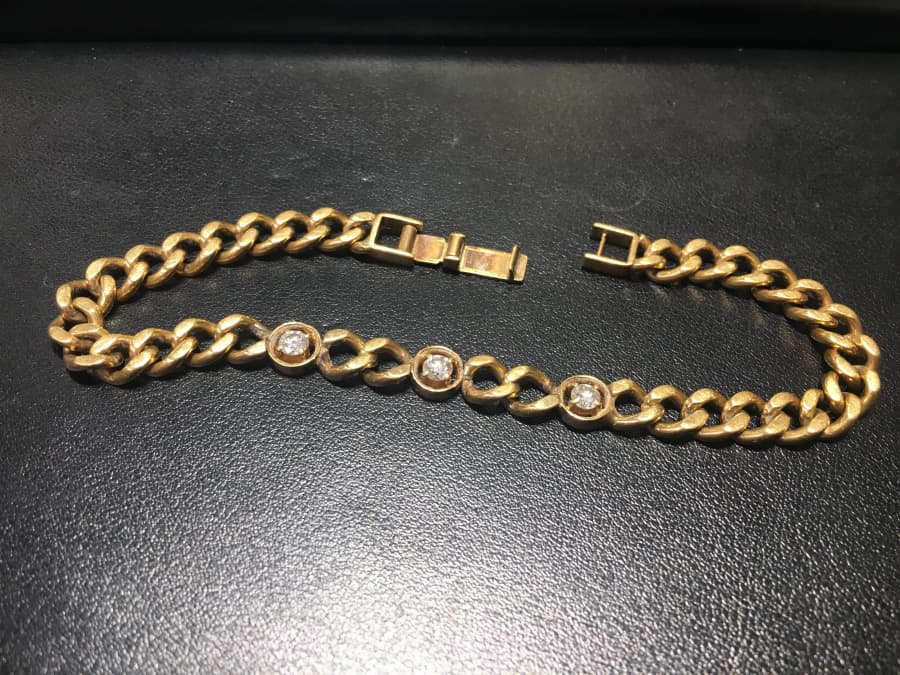 18金★石付喜平ブレスレット★買取実績【銀座店】 東京都中央区にあるザ・ゴールド 銀座店の画像1