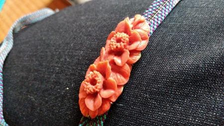 サンゴ帯留め【銀座店】 東京都中央区にあるザ・ゴールド 銀座店の画像1