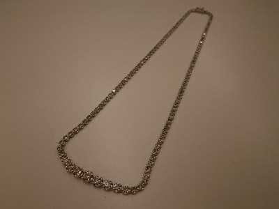 18金　ホワイトゴールド　テニスネックレス（ダイヤモンド5.0ct）
