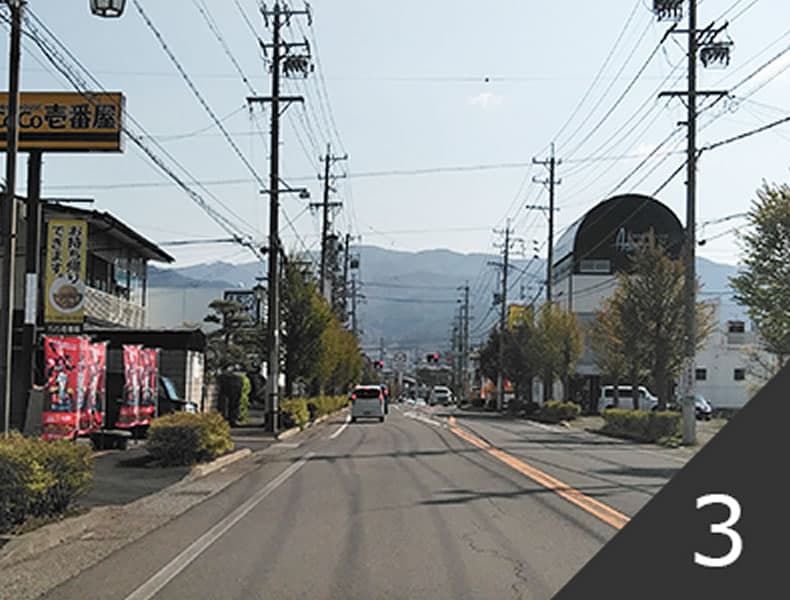 岡谷方面からお越しの場合