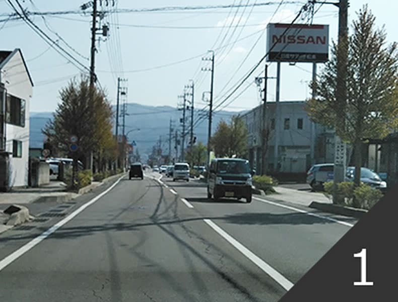 県道185号線の長野日産岡谷店さんを通過し、諏訪方面へ進みます。
