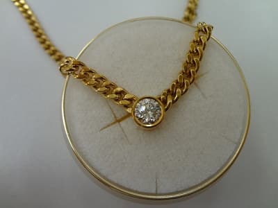 18金　ダイヤネックレス【諏訪店】 長野県諏訪市にあるザ・ゴールド 諏訪店の画像1