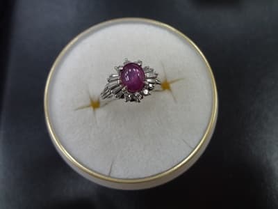 スタールビー付リング【諏訪店】 長野県諏訪市にあるザ・ゴールド 諏訪店の画像1