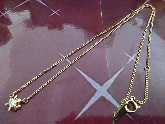 18金ダイヤ付きネックレスの買取実績【南松本店/長野県/松本市】 長野県松本市にあるザ・ゴールド 南松本店の画像1