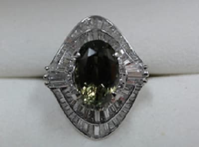 プラチナ900色石付リング【南松本店】 長野県松本市にあるザ・ゴールド 南松本店の画像1