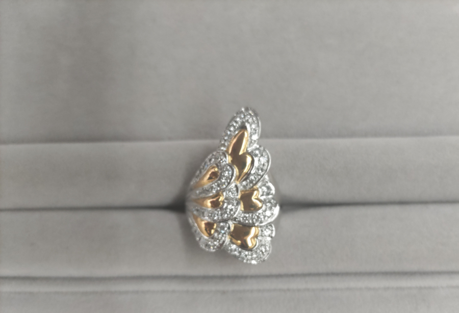 ダイヤ付きコンビリングの買取実績　【穂高店/長野県/安曇野市】 長野県安曇野市にあるザ・ゴールド 穂高店の画像1