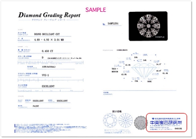 ダイヤモンド鑑定書の内容【穂高店】 長野県安曇野市にあるザ・ゴールド 穂高店の画像2