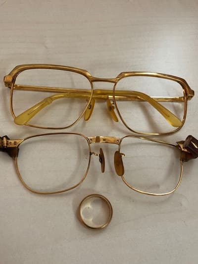 K18 金縁メガネ　リング【上田店】 長野県上田市にあるザ・ゴールド 上田店の画像1