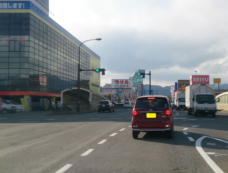 長野大橋方面からお越しの場合