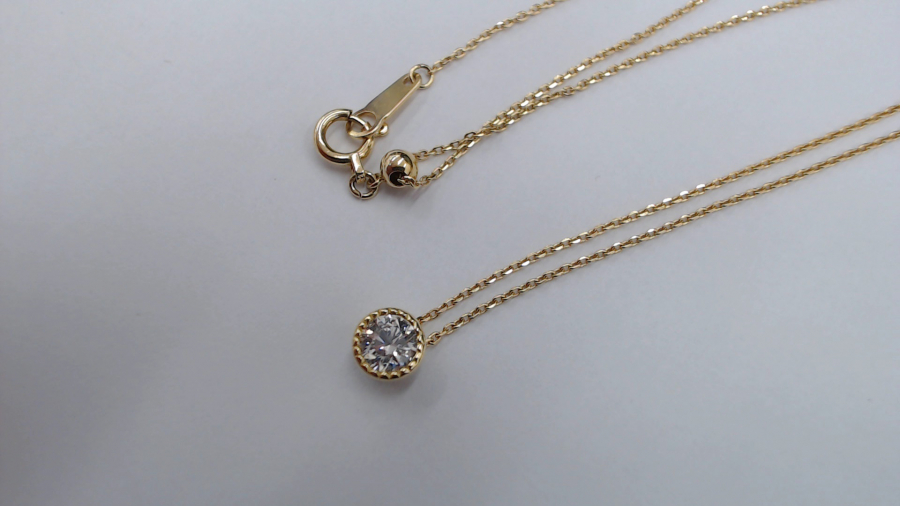 貴金属K18ダイヤモンド付ネックレス買取実績【稲里中央店/長野県/長野市】