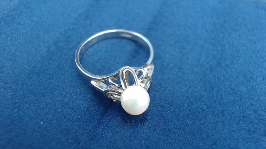 プラチナ850　パール付きリングの買取実績【稲里中央店/長野県/長野市】 長野県長野市にあるザ・ゴールド 稲里中央店の画像1