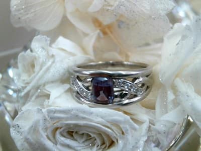 プラチナ950ダイヤ付きリング　【稲里中央店】 長野県長野市にあるザ・ゴールド 稲里中央店の画像1