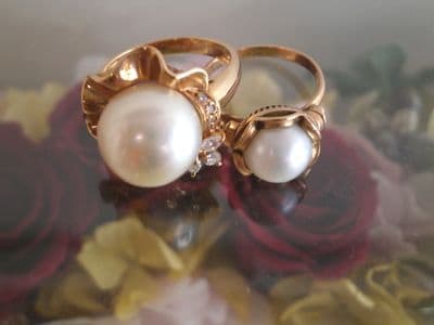 パール付リング　【亀田店】 新潟県新潟市にあるザ・ゴールド 亀田店の画像1