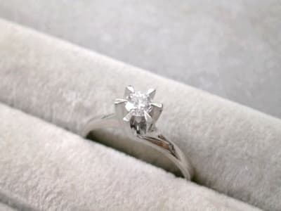 立て爪リング　【亀田店】 新潟県新潟市にあるザ・ゴールド 亀田店の画像1