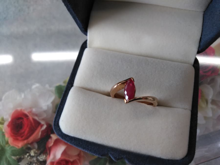 ルビー付きリング　【亀田店】 新潟県新潟市にあるザ・ゴールド 亀田店の画像1