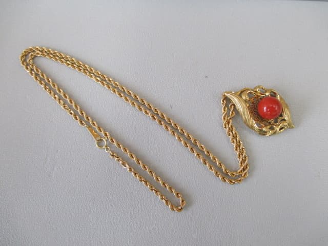 18金　珊瑚ネックレス　【柏崎店】 新潟県柏崎市にあるザ・ゴールド 柏崎店の画像1