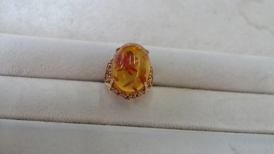 琥珀リング【上越店】 新潟県上越市にあるザ・ゴールド 上越店の画像1