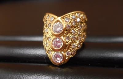 ２カラット　ダイアモンド付　18金リング【三条店】 新潟県三条市にあるザ・ゴールド 三条店の画像1