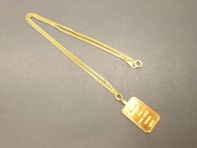 18金ネックレス、24金トップの買取実績　　【長岡店/新潟県/長岡市】 新潟県長岡市にあるザ・ゴールド 長岡店の画像1