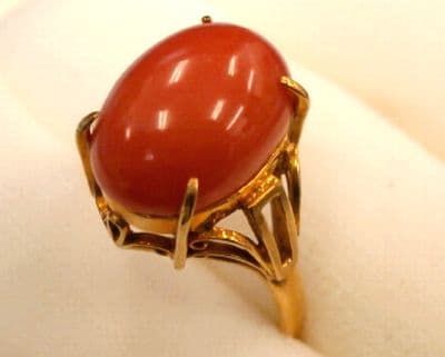 18金　珊瑚リング【新潟中央店】 新潟県新潟市にあるザ・ゴールド 新潟中央店（※新潟上近江店に移転いたしました）の画像1