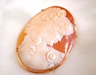 18金カメオブローチ【新潟中央店】 新潟県新潟市にあるザ・ゴールド 新潟中央店（※新潟上近江店に移転いたしました）の画像1