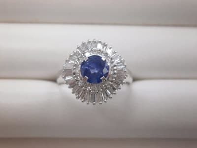 プラチナ900　サファイアリング【新潟西店】 新潟県新潟市にあるザ・ゴールド 新潟西店の画像1