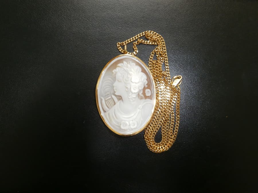 18金カメオネックレスの買取実績【いわき平店/福島県/いわき市】 福島県いわき市にあるザ・ゴールド いわき平店（※平谷川瀬店に移転いたしました）の画像1