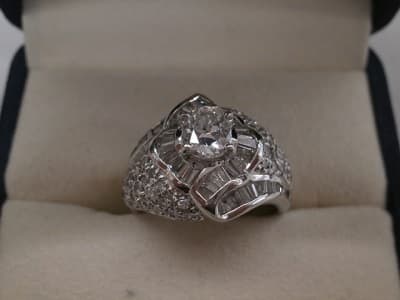 ダイヤモンド　プラチナ900リング【郡山横塚店】 福島県郡山市にあるザ・ゴールド 郡山横塚店の画像1