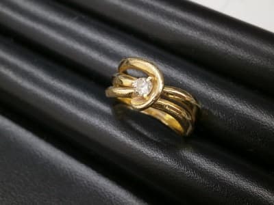 18金ダイヤ付きリング【郡山横塚店】 福島県郡山市にあるザ・ゴールド 郡山横塚店の画像1
