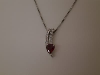 プラチナ900ルビー付きネックレス【郡山横塚店】 福島県郡山市にあるザ・ゴールド 郡山横塚店の画像1