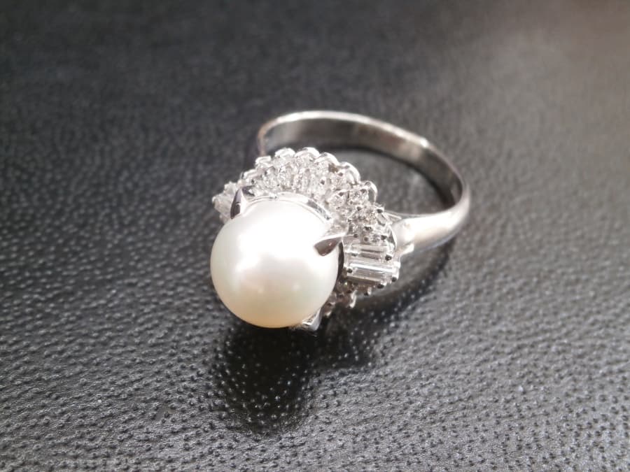 パール付きプラチナ900リング【郡山横塚店】 福島県郡山市にあるザ・ゴールド 郡山横塚店の画像1