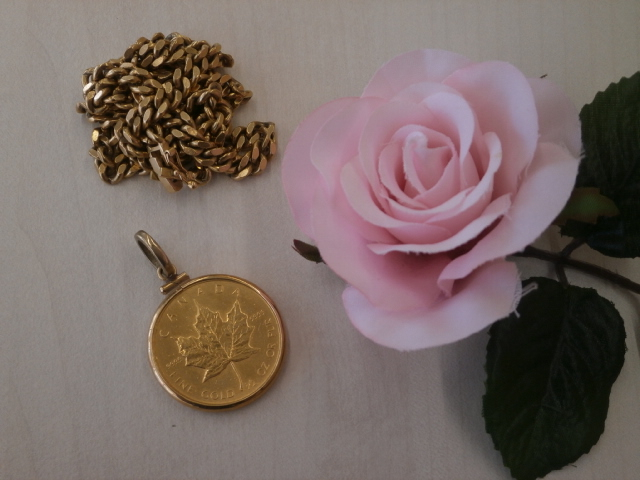 24金コイン付18金ネックレス【いわき小名浜店】 福島県いわき市にあるザ・ゴールド いわき小名浜店の画像1