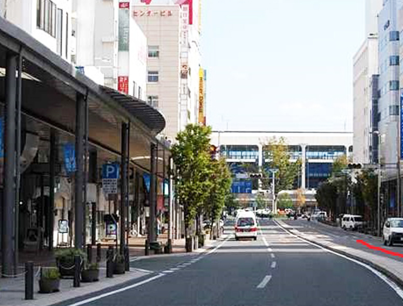 郡山駅方面からお越しの場合