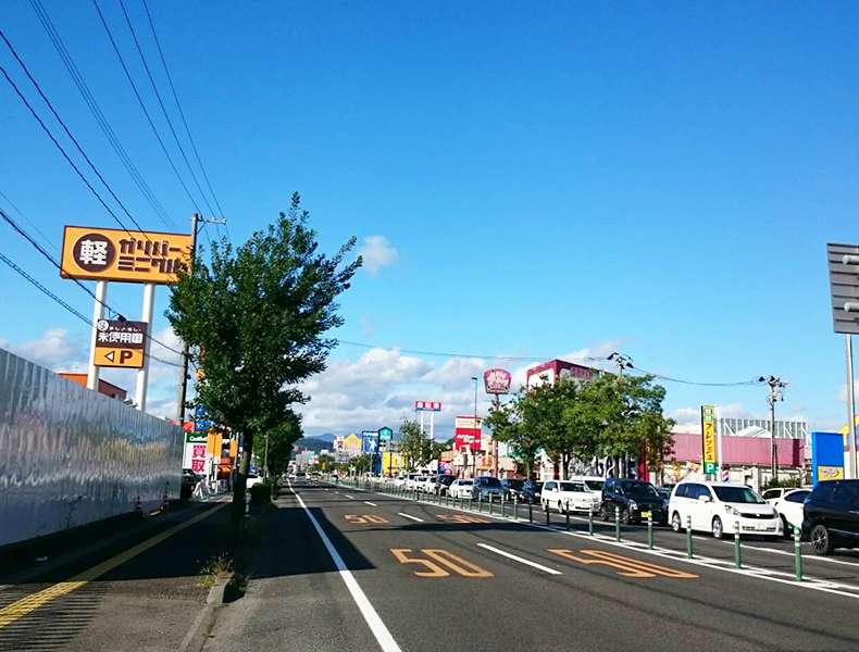 郡山方面からお越しの場合（国道4号線）