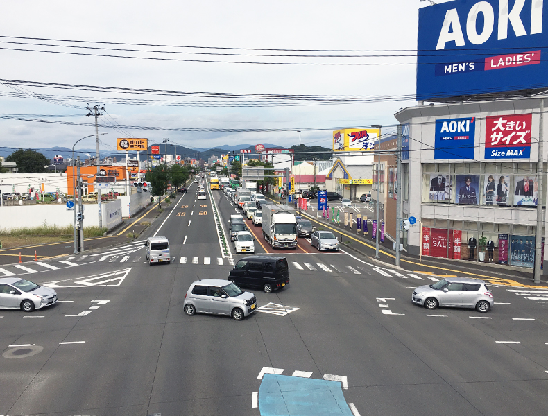 郡山方面からお越しの場合（国道4号線）