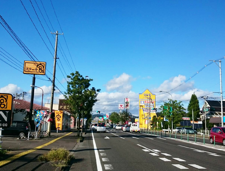 郡山方面からお越しの場合（国道4号線）