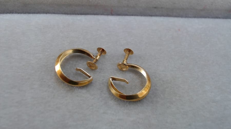 18金製イヤリング　【石巻店】 宮城県石巻市にあるザ・ゴールド 石巻店の画像1